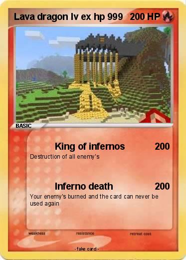 Pokemon Lava dragon lv ex hp 999