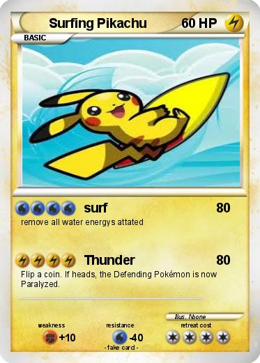 Pokemon Surfing Pikachu