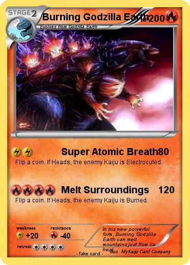 Pokemon Burning Godzilla Earth