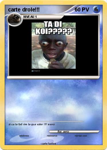 Pokemon carte drole!!!