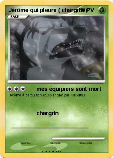 Pokemon Jérôme qui pleure ( chargrin )