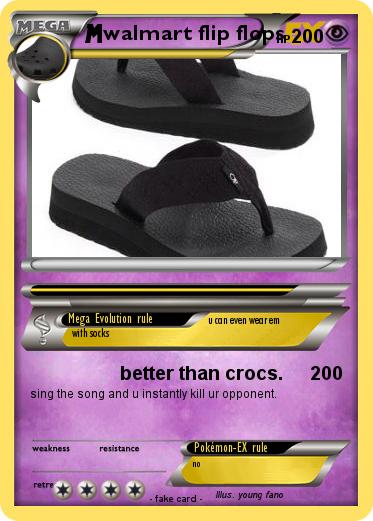 Pokemon walmart flip flops