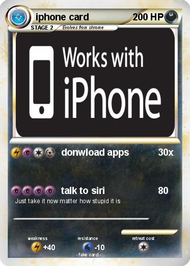 Pokemon iphone card