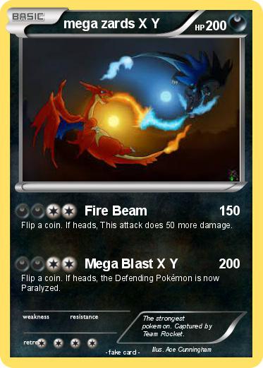 Pokemon mega zards X Y