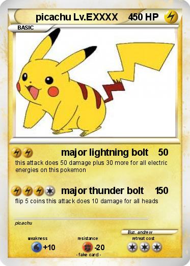 Pokemon picachu Lv.EXXXX    4