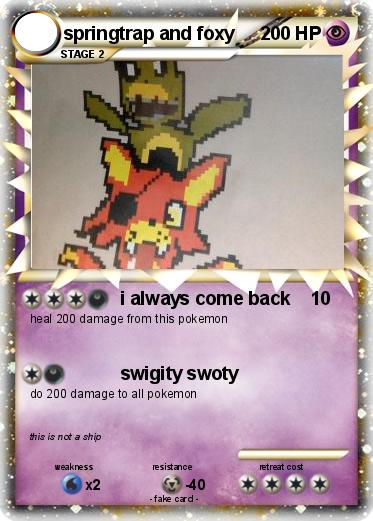 Pokemon springtrap and foxy