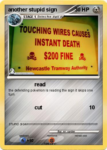 Pokemon another stupid sign