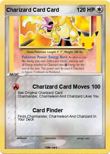 Pokemon Charizard Card Card