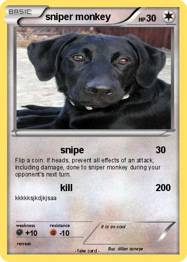 Pokemon sniper monkey