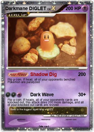 Pokemon Darkmane DIGLET