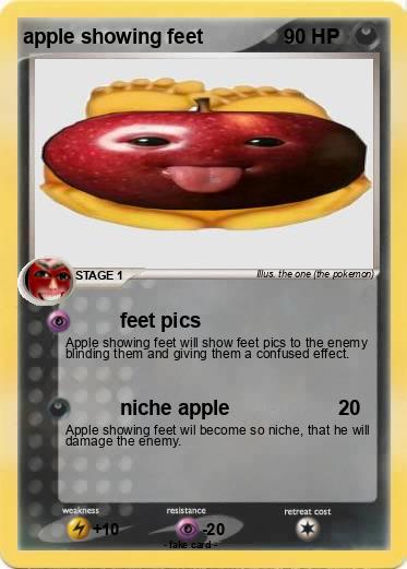 Pokemon apple showing feet
