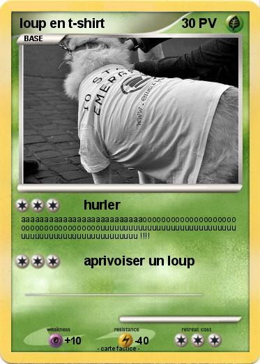 Pokemon loup en t-shirt