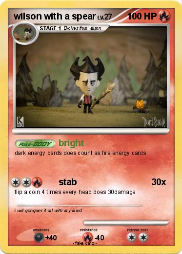 Pokemon wilson with a spear