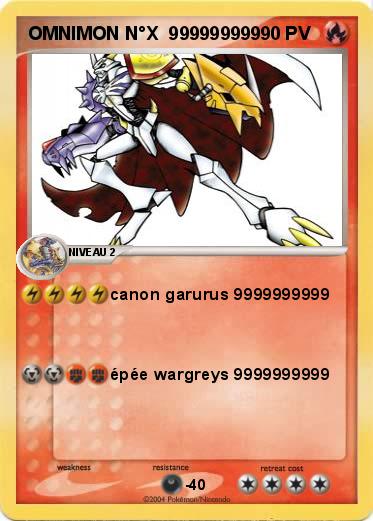 Pokemon OMNIMON N°X  999999999