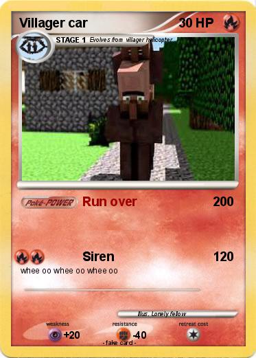 Pokemon Villager car