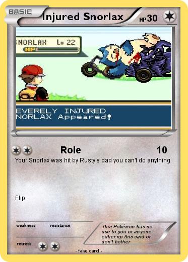 Pokemon Injured Snorlax