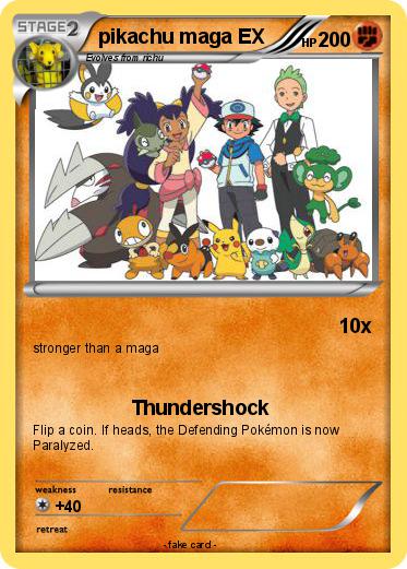Pokemon pikachu maga EX