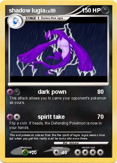 Pokemon shadow lugia