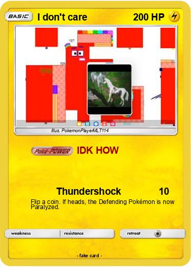 Pokemon I don't care