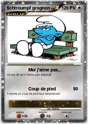 Pokemon Schtroumpf grognon