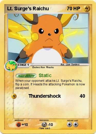 Pokemon Lt. Surge's Raichu