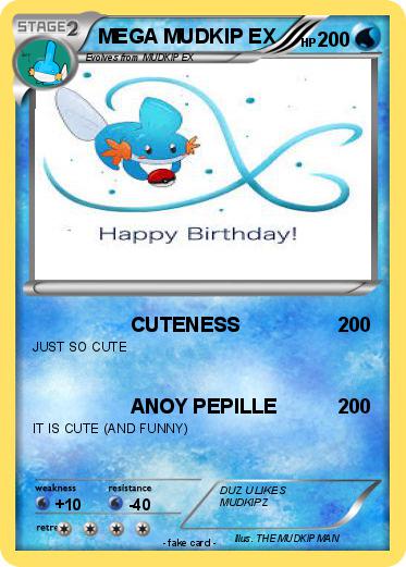 Pokemon MEGA MUDKIP EX