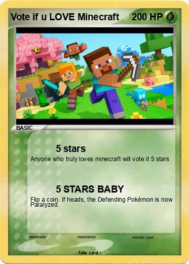 Pokemon Vote if u LOVE Minecraft