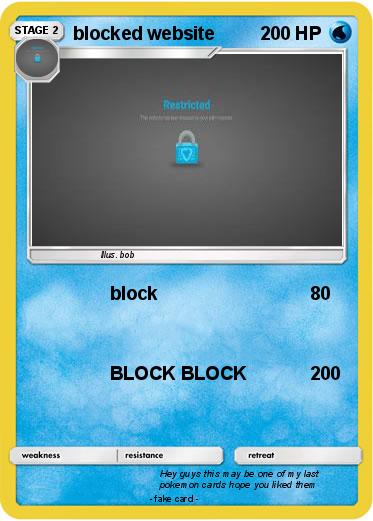 Pokemon blocked website