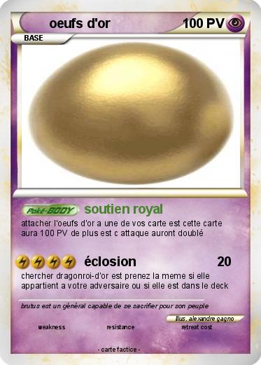Pokemon oeufs d'or