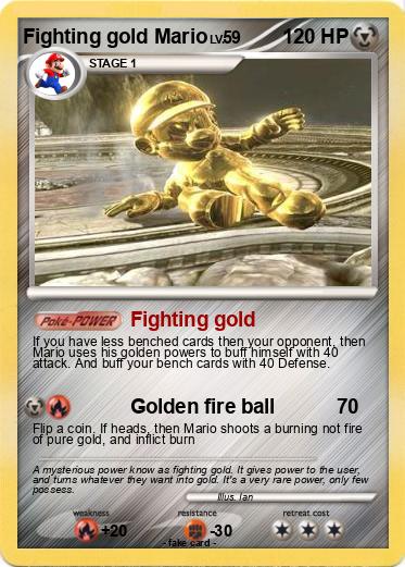 Pokemon Fighting gold Mario