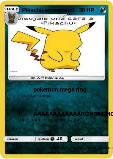 Pokemon Pikachu en espanól