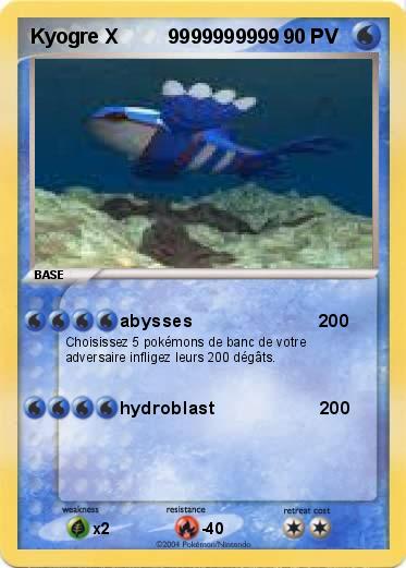 Pokemon Kyogre X         9999999999