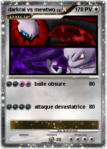 Pokemon darkrai vs mewtwo