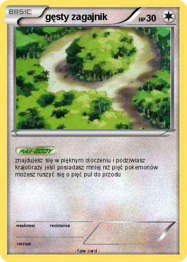 Pokemon gęsty zagajnik