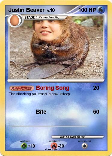Pokemon Justin Beaver