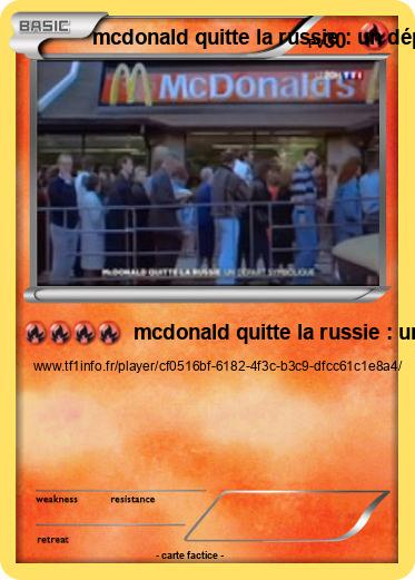 Pokemon mcdonald quitte la russie : un départ symbolique