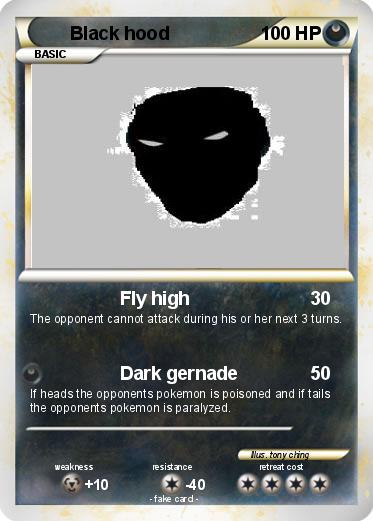 Pokemon Black hood