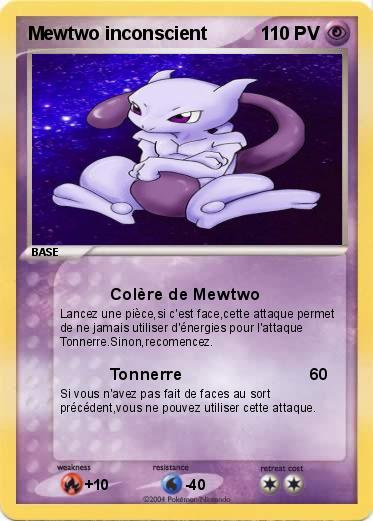 Pokemon Mewtwo inconscient