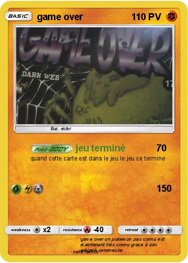 Pokemon game over