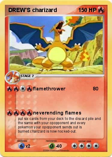 Pokemon DREW'S charizard