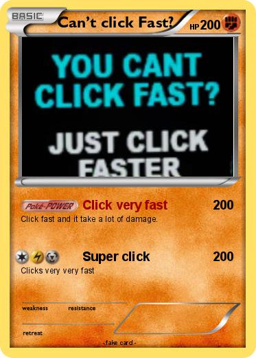 Pokemon Can’t click Fast?