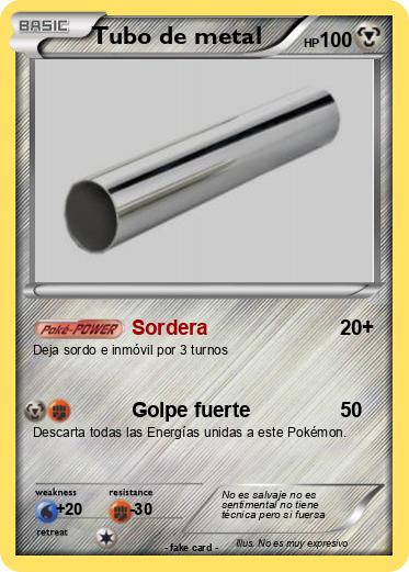 Pokemon Tubo de metal