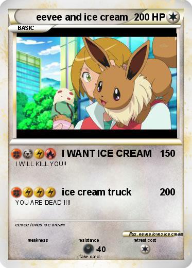 Pokemon eevee and ice cream
