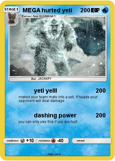 Pokemon MEGA hurted yeti            EX