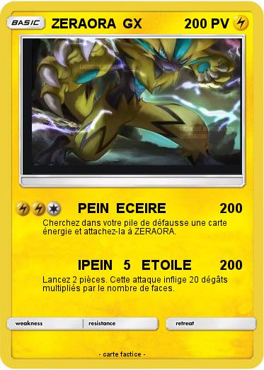Pokemon ZERAORA  GX