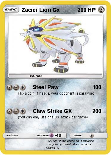 Pokemon Zacier Lion Gx