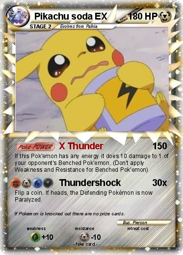 Pokemon Pikachu soda EX