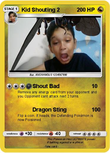 Pokemon Kid Shouting 2