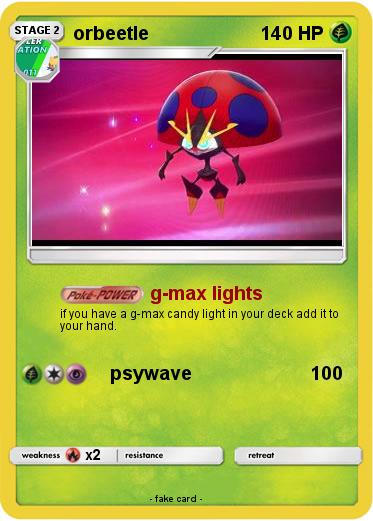 Pokémon orbeetle - g-max lights - My Pokemon Card