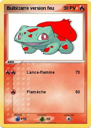 Pokemon Bulbizarre version feu
